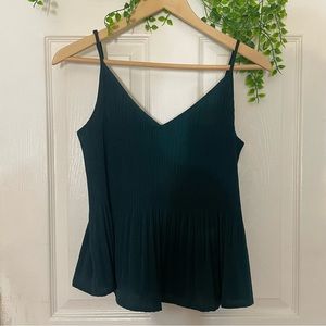 Express Emerald Green Pleated Cami